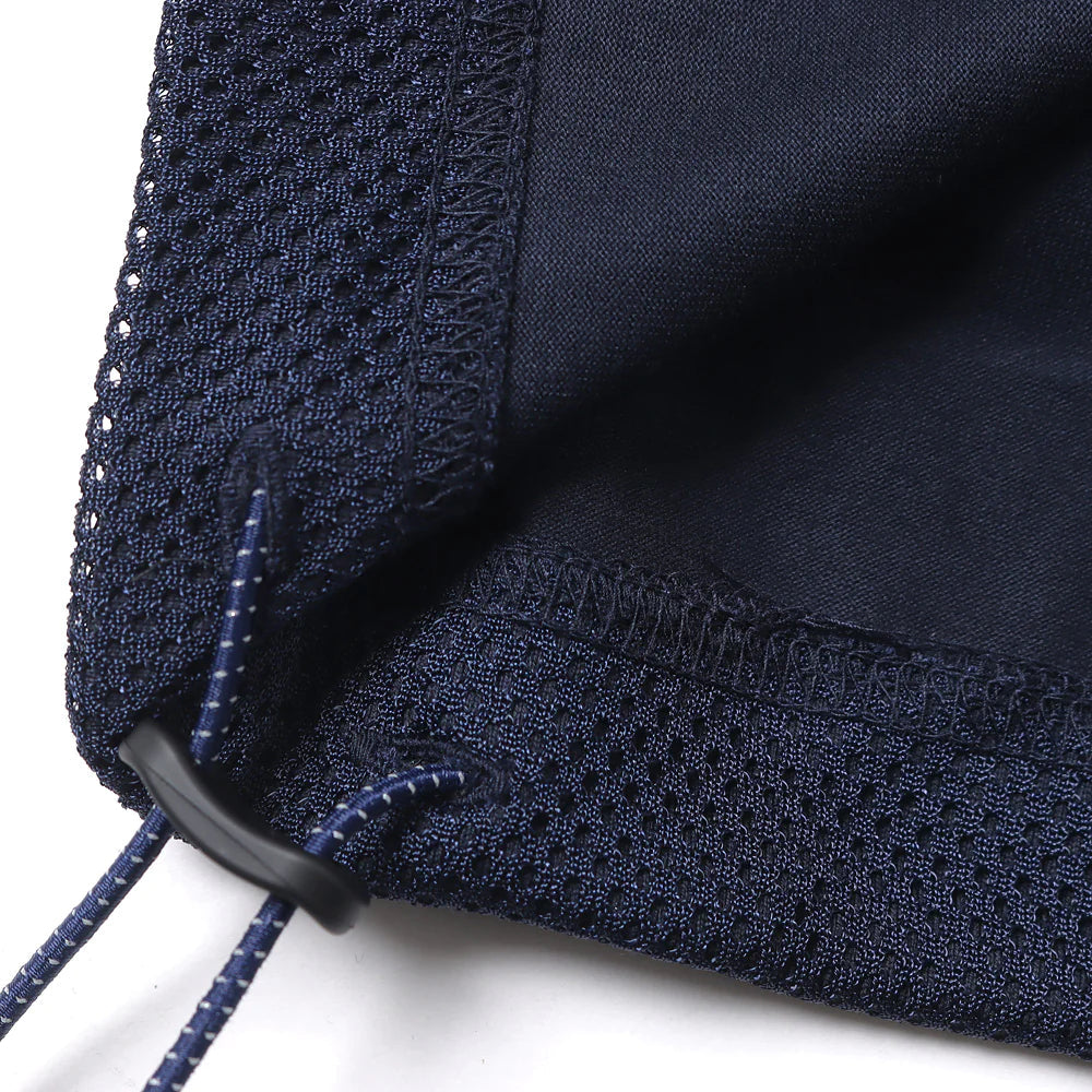 is-ness BALLOON DOUBLE LAYERED MESH SHORT SLEEVE T-SHIRT