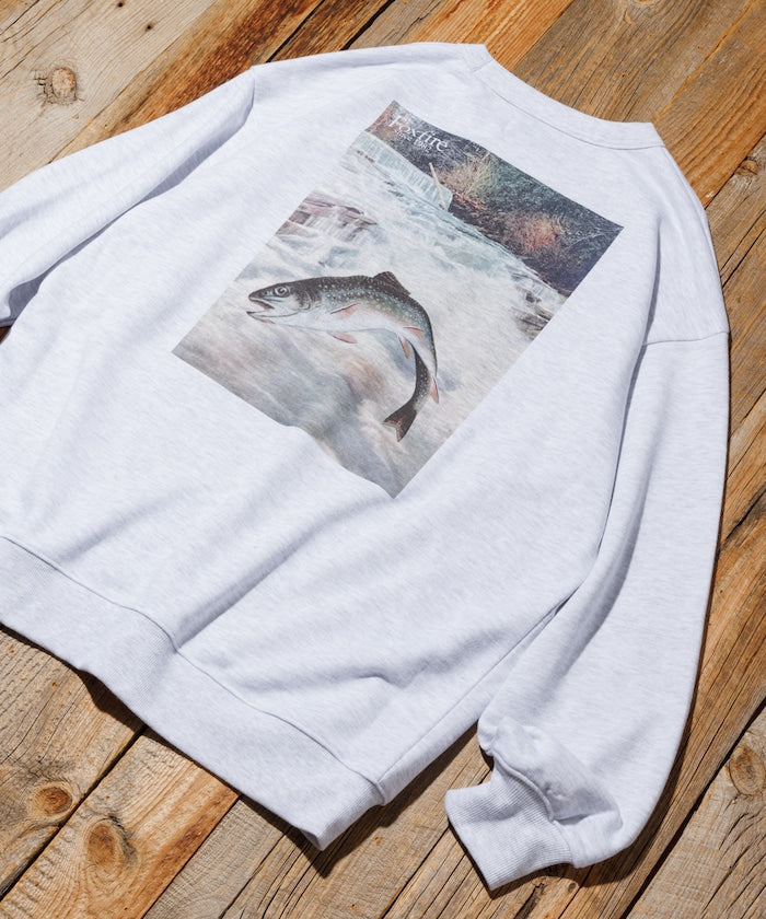 Foxfire Custom Foxfire Catalogue Trout Back Print Crew Neck Sweatshirt