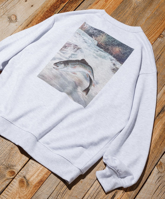 Foxfire Custom Foxfire Catalogue Trout Back Print Crew Neck Sweatshirt
