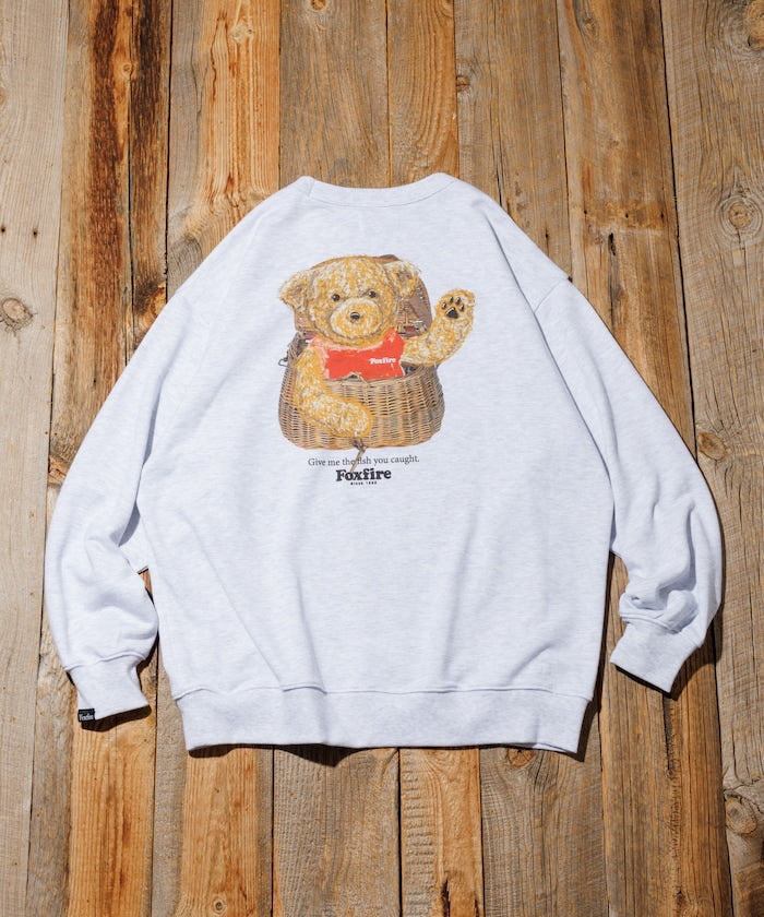 Foxfire Custom Foxfire Bear Back Print Crew Neck Sweatshirt