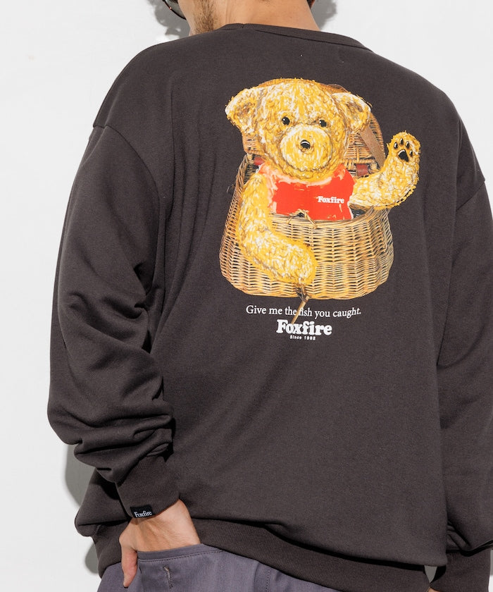 Foxfire Custom Foxfire Bear Back Print Crew Neck Sweatshirt