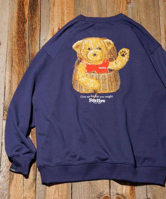 Foxfire Custom Foxfire Bear Back Print Crew Neck Sweatshirt