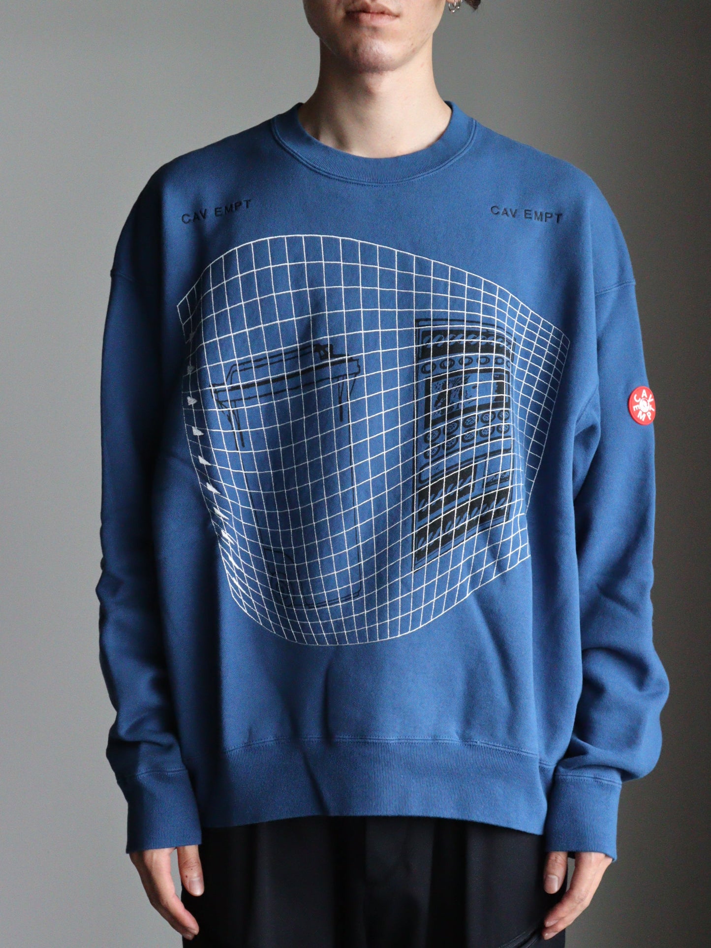 Cav Empt C.E WASTE GRID CREW NECK