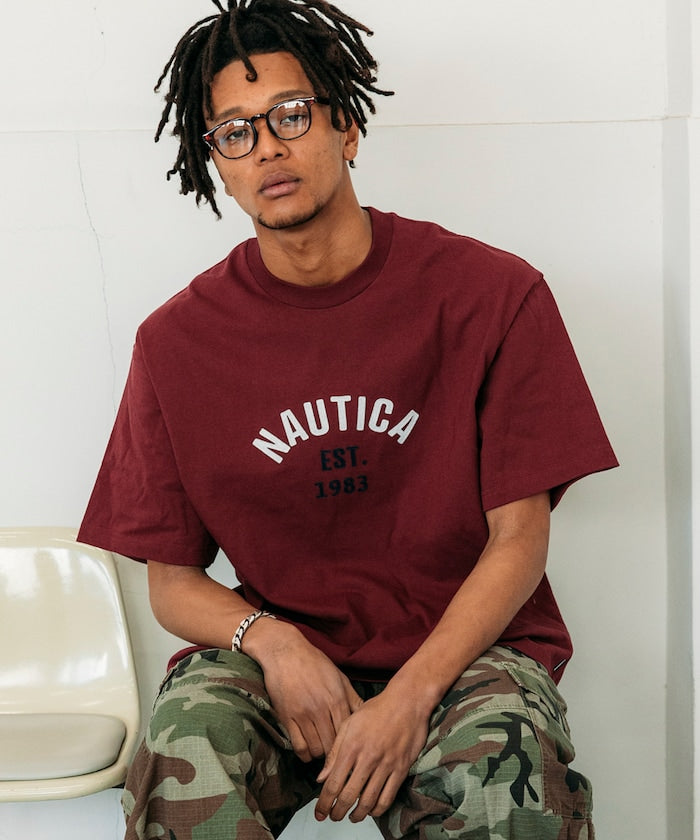 NAUTICA JAPAN Felt Patch Arch Logo S/S Tee