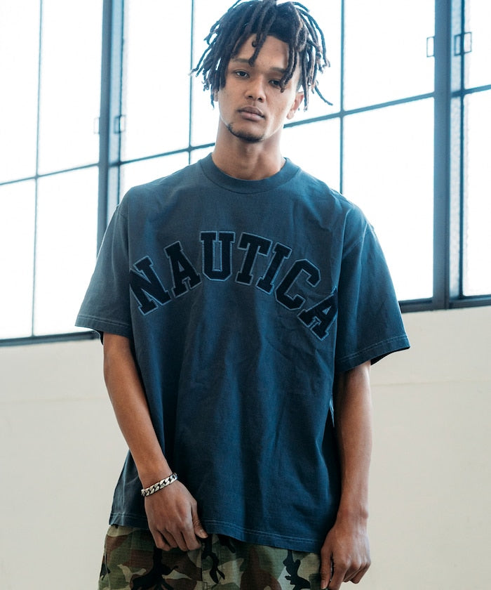 NAUTICA JAPAN Pigment Dyed Arch Logo S/S Tee