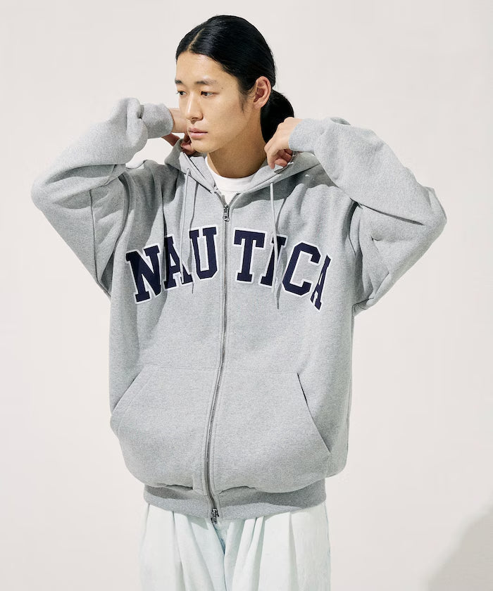 NAUTICA JAPAN Arch Logo Sweat Zip Hoodie