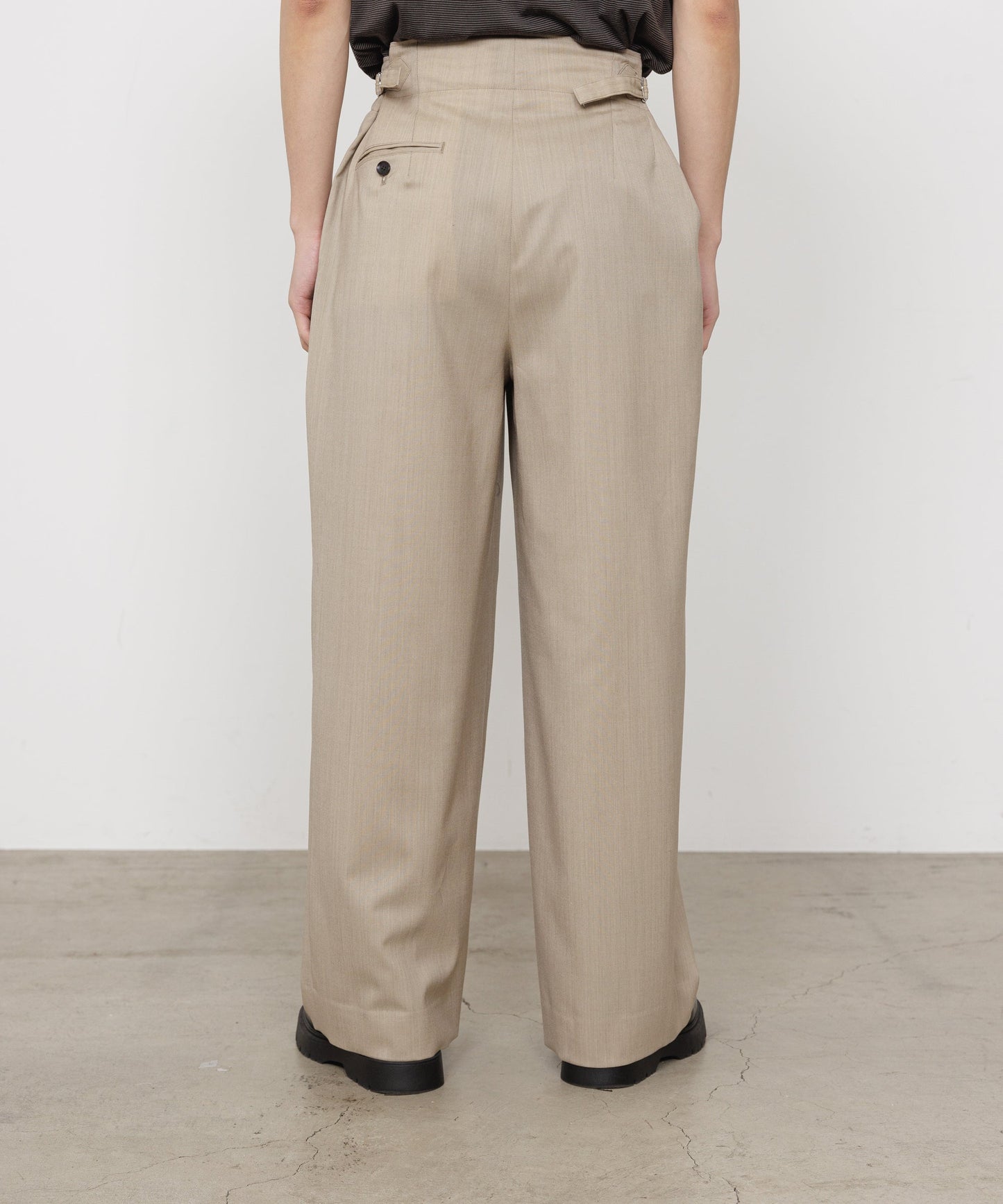 marka TWO TUCK MILITARY TROUSERS TROPICAL MELANGE