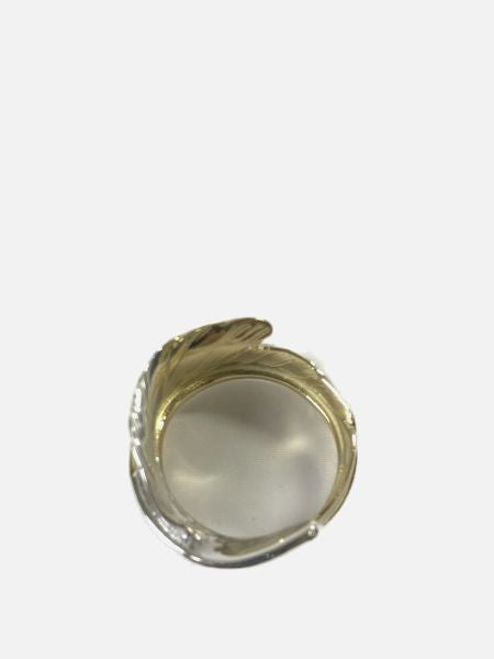 LARRY SMITH KAZEKIRI FEATHER RING -SILVER & 18K GOLD-
