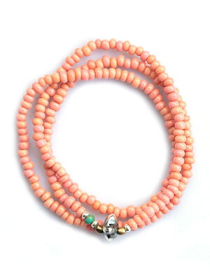 SunKu Antique Beads Necklace & Bracelet Baby Pink LTD-002