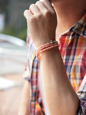 SunKu Antique Beads Necklace & Bracelet Baby Pink LTD-002