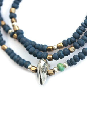 SunKu 39 Indigo Dye Beads Necklace & Bracelet SK-014
