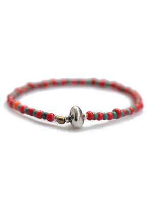 SunKu 39 White Heart & Turquise Beads Bracelet SK-028