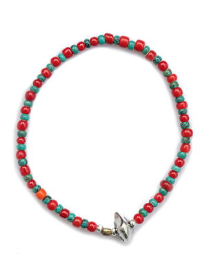 SunKu 39 White Heart & Turquise Beads Bracelet SK-028