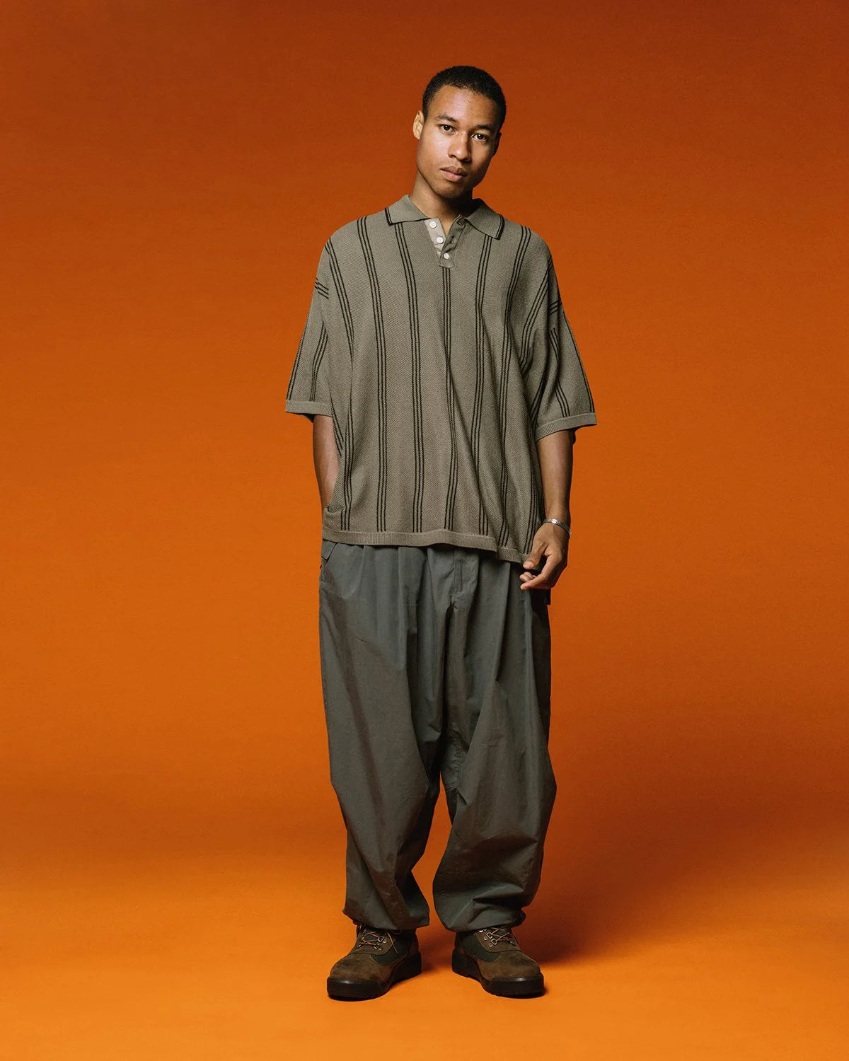 TIGHTBOOTH STRIPE KNIT POLO