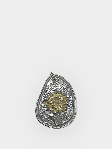 LARRY SMITH KARAKUSA ROSE OVAL PENDANT No. 155