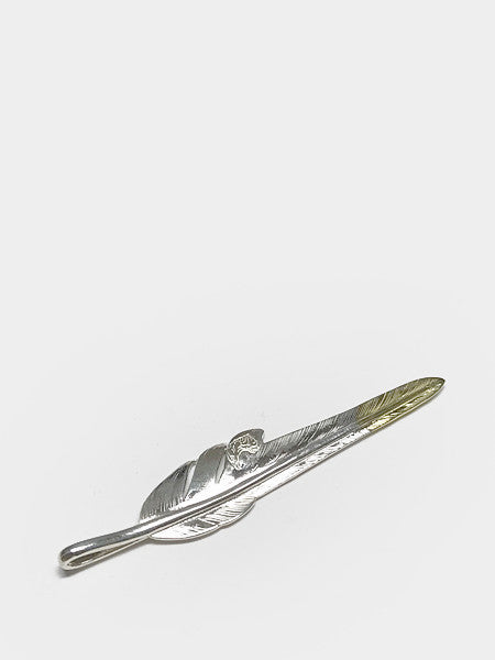 LARRY SMITH KAZEKIRI FEATHER PENDANT No. 5 18K GOLD ACCENT