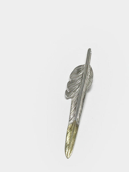 LARRY SMITH KAZEKIRI FEATHER PENDANT No. 5 18K GOLD ACCENT
