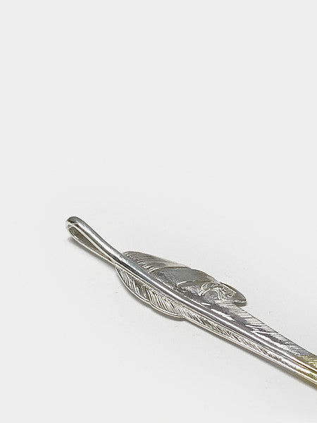 LARRY SMITH KAZEKIRI FEATHER PENDANT No. 5 18K GOLD ACCENT