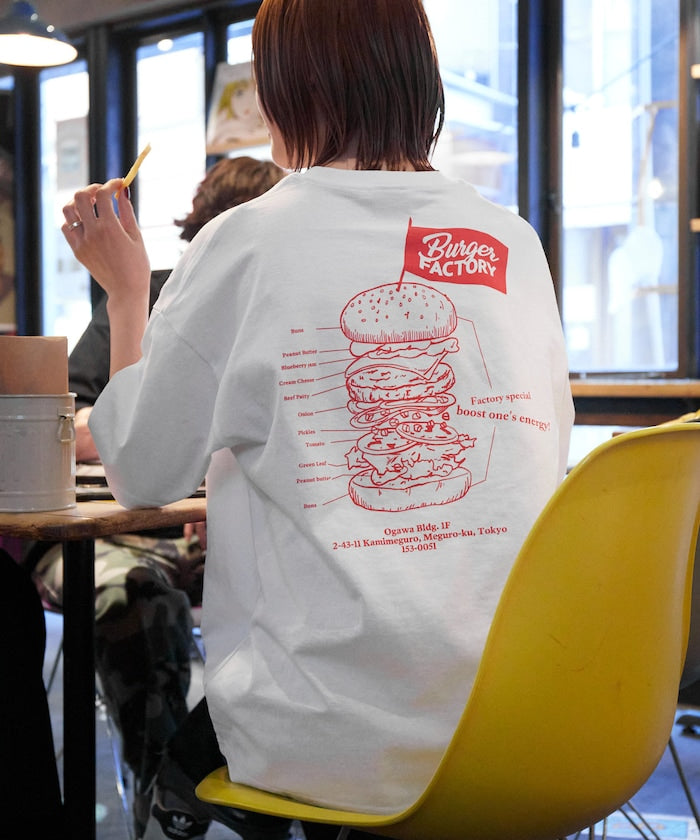 Burger Factory x FREAK'S STORE Burger Factory Special Big Silhouette Back Print Crew Neck T-shirt