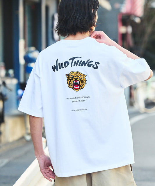WILD THINGS × FREAK'S STORE Big Silhouette Tiger T-shirt