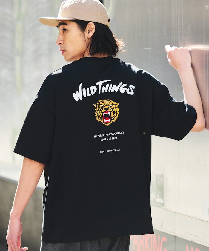 WILD THINGS × FREAK'S STORE Big Silhouette Tiger T-shirt