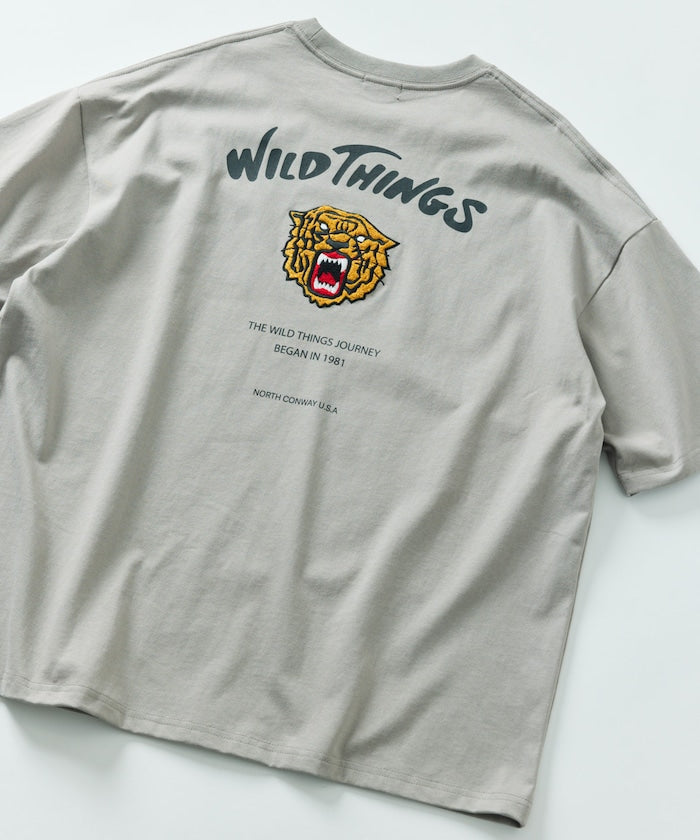WILD THINGS × FREAK'S STORE Big Silhouette Tiger T-shirt