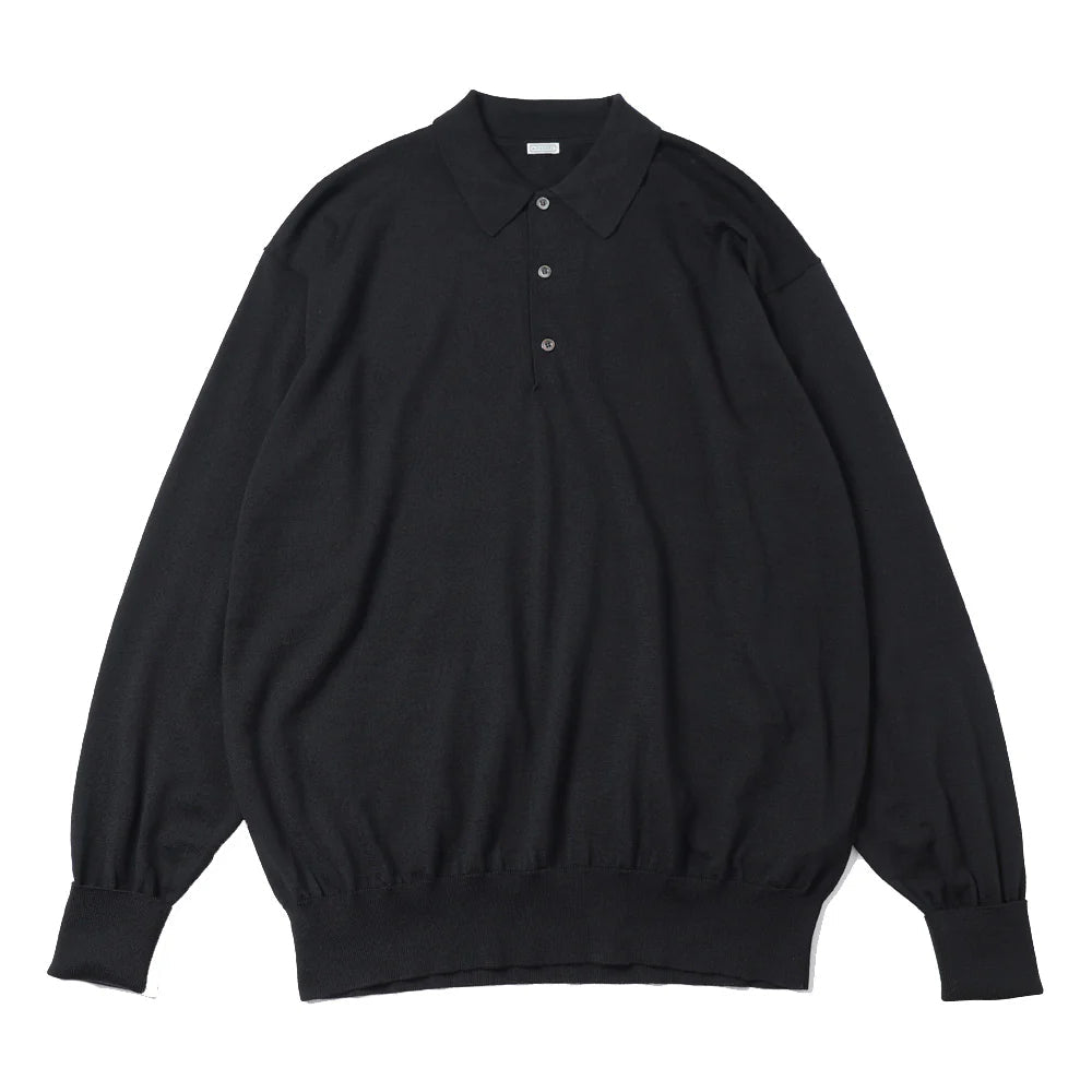A.PRESSE Wool Knit L/S Polo Shirts