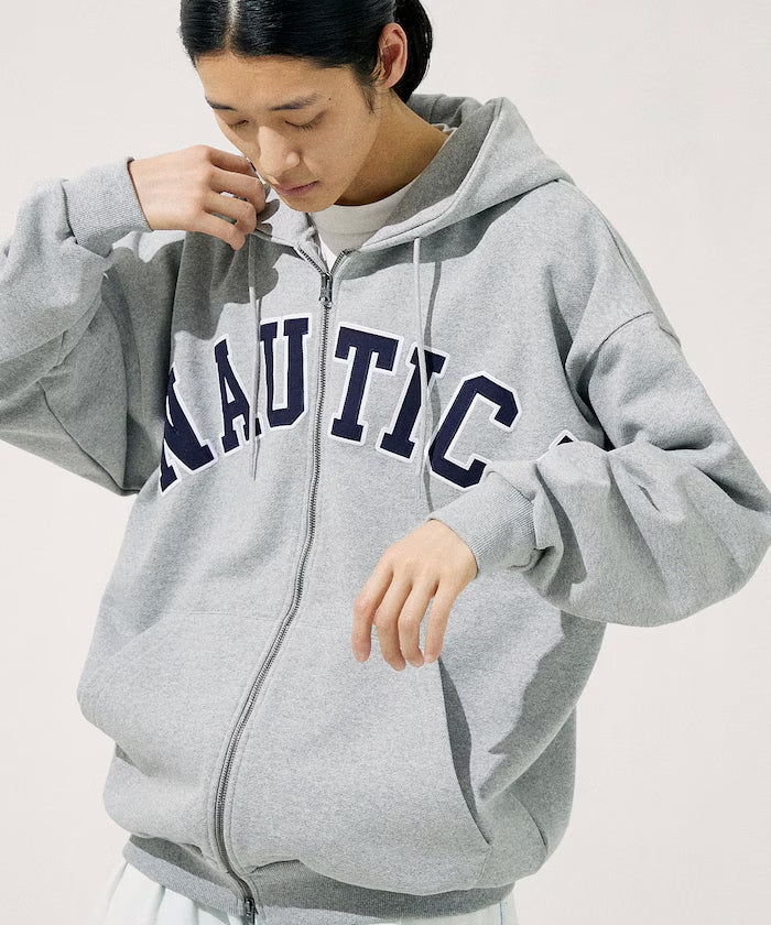 NAUTICA JAPAN Arch Logo Sweat Zip Hoodie