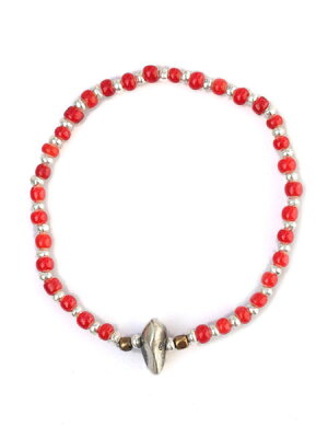 SunKu 39 White Heart & Silver Beads Bracelet SK-037