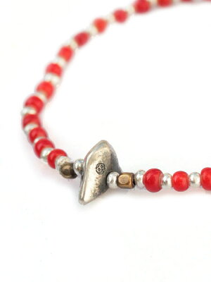 SunKu 39 White Heart & Silver Beads Bracelet SK-037