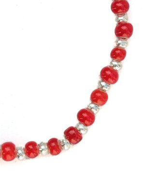 SunKu 39 White Heart & Silver Beads Bracelet SK-037