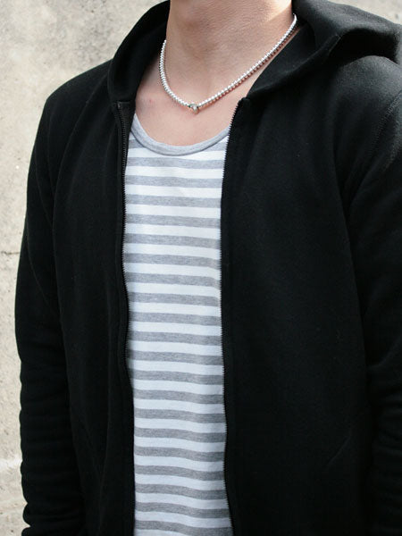 SunKu Large Silver Beaded Necklace SK-042