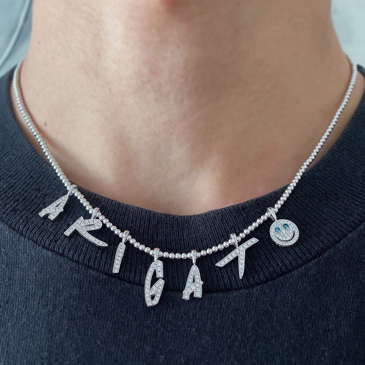 EYEFUNNY Futura alphabet /18KWG Pendant