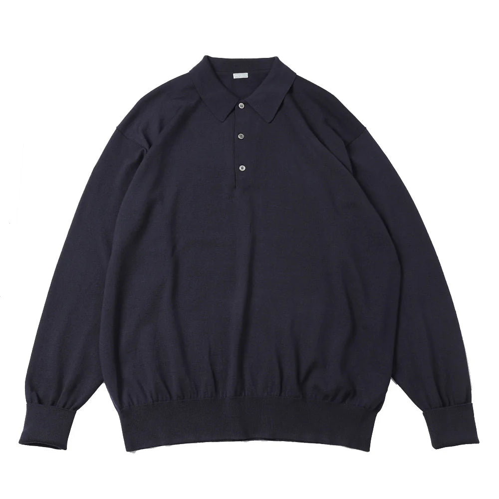 A.PRESSE Wool Knit L/S Polo Shirts