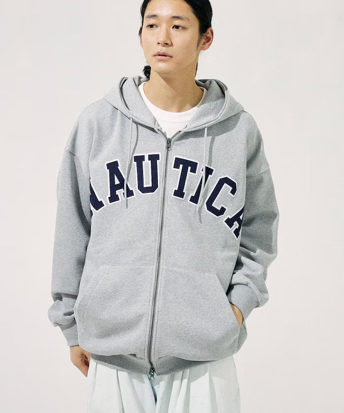 NAUTICA JAPAN Arch Logo Sweat Zip Hoodie