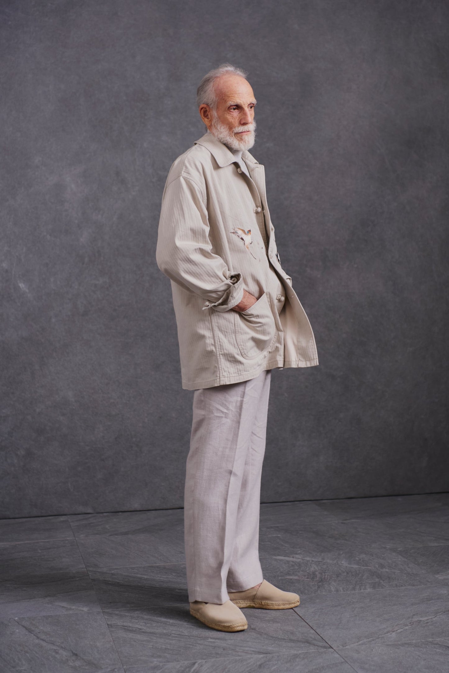 OLD JOE & CO. PATINA HERRINGBONE SOUVENIR JACKET