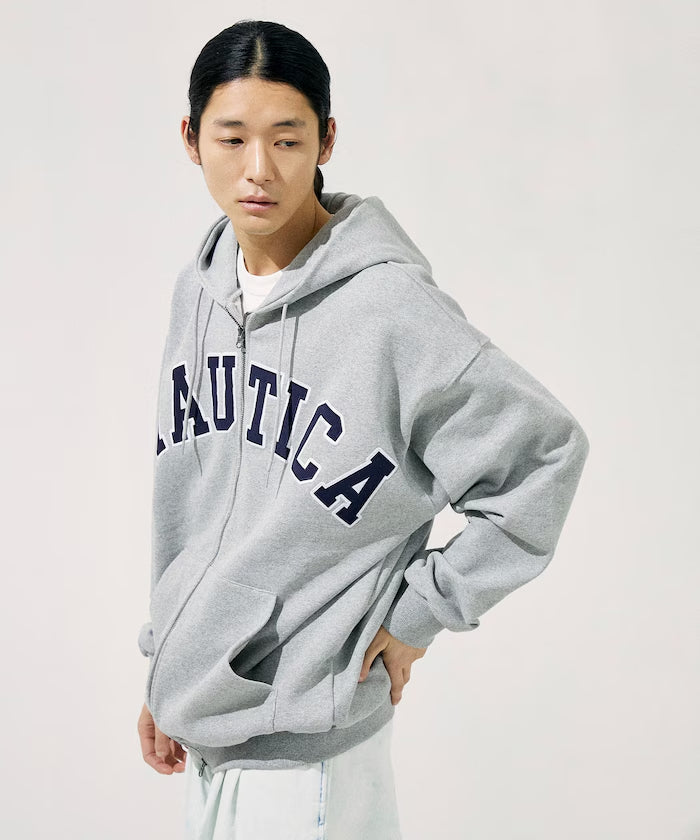NAUTICA JAPAN Arch Logo Sweat Zip Hoodie