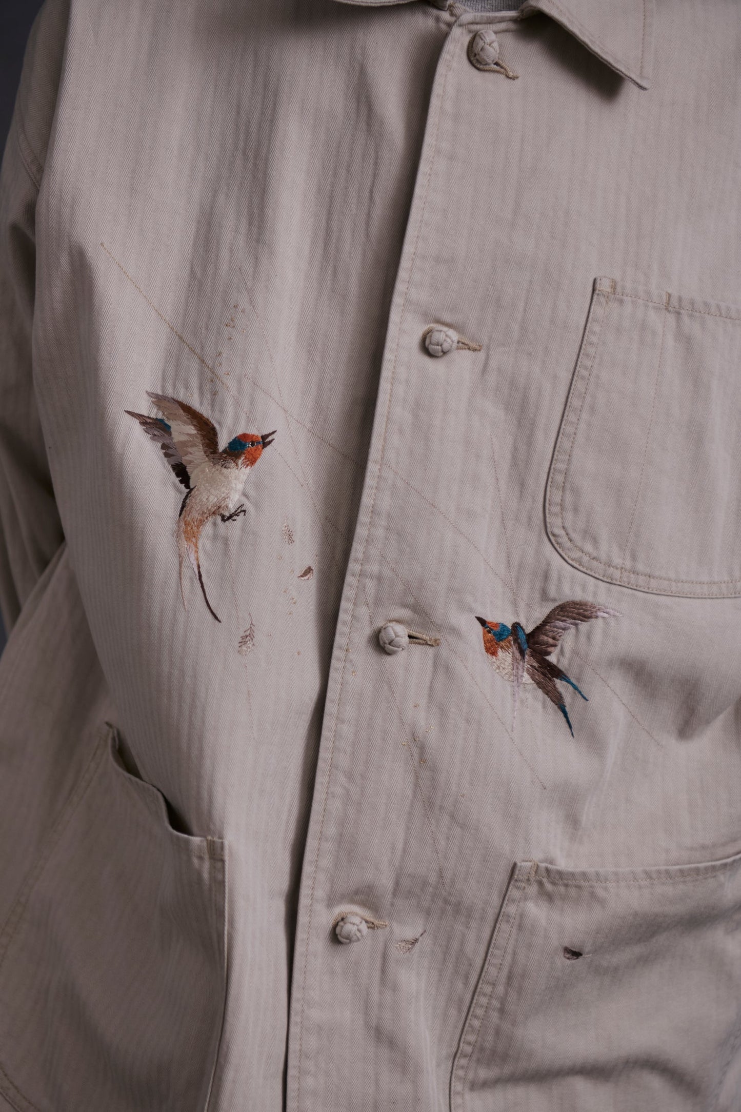 OLD JOE & CO. PATINA HERRINGBONE SOUVENIR JACKET