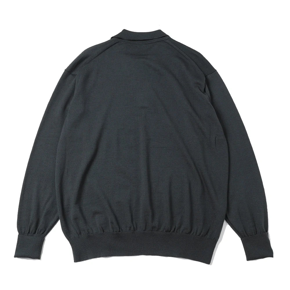 A.PRESSE Wool Knit L/S Polo Shirts