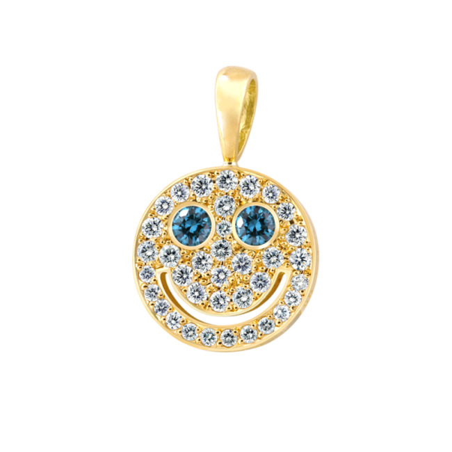 EYEFUNNY Smile S Blue-diamond eyes Pendant