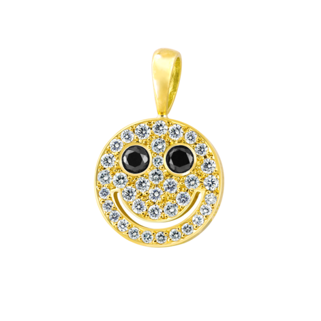 EYEFUNNY Smile S Black-diamond eyes Pendant