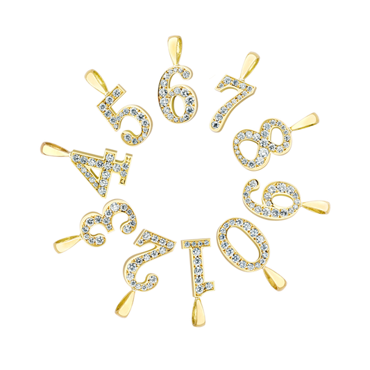 EYEFUNNY Diamond number /18KYG Pendant