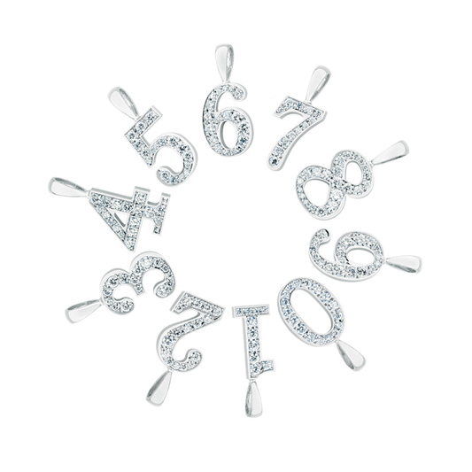EYEFUNNY Diamond number /18KＷG Pendant