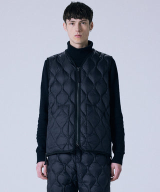 TAION MILITARY V NECK W-ZIP DOWN VEST (SOFT SHELL)