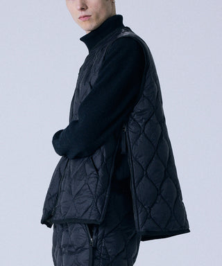 TAION MILITARY V NECK W-ZIP DOWN VEST (SOFT SHELL)