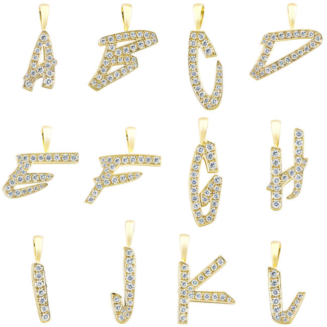 EYEFUNNY Futura alphabet /18KYG Pendant