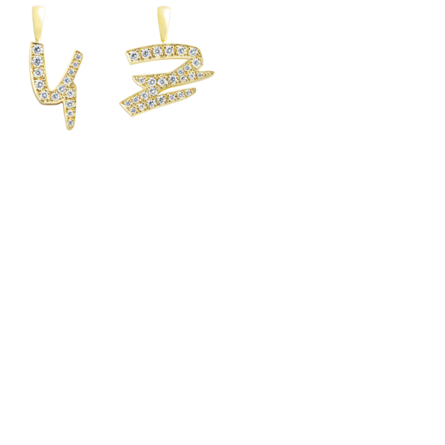 EYEFUNNY Futura alphabet /18KYG Pendant