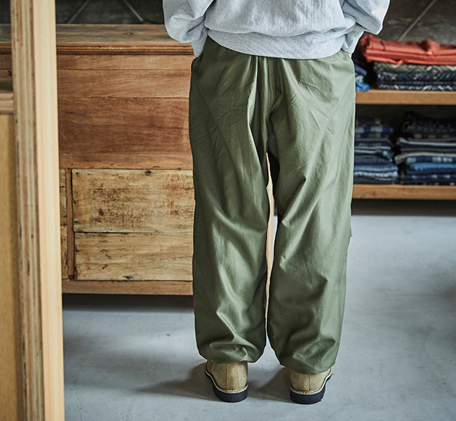 orSlow LOOSE FIT ARMY TROUSER (ARMY GREEN)