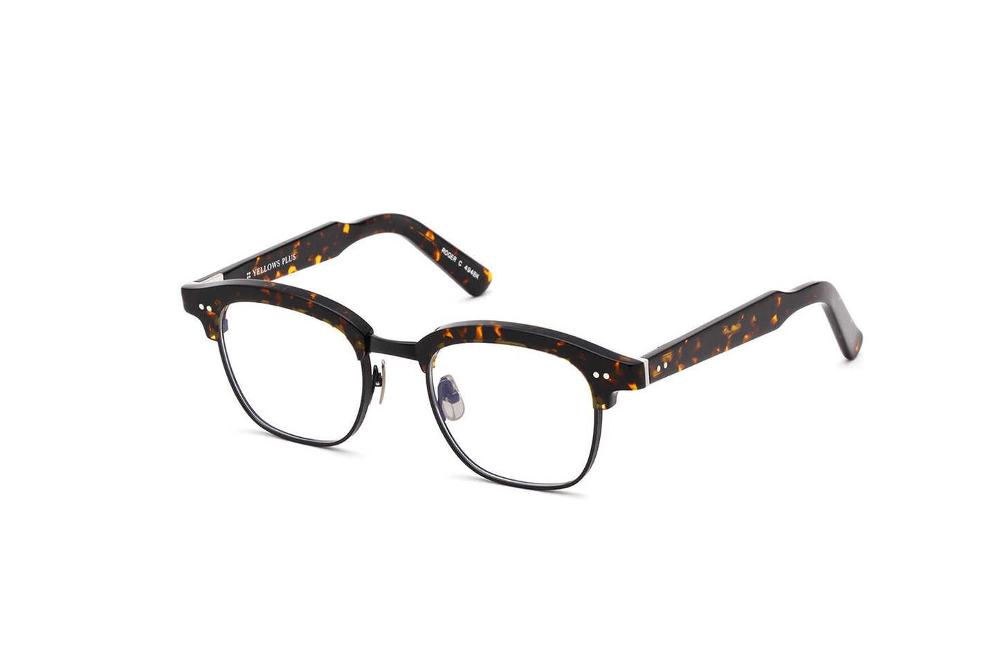 YELLOWS PLUS ROGER EYEGLASS FRAME Fine Turtle Black
