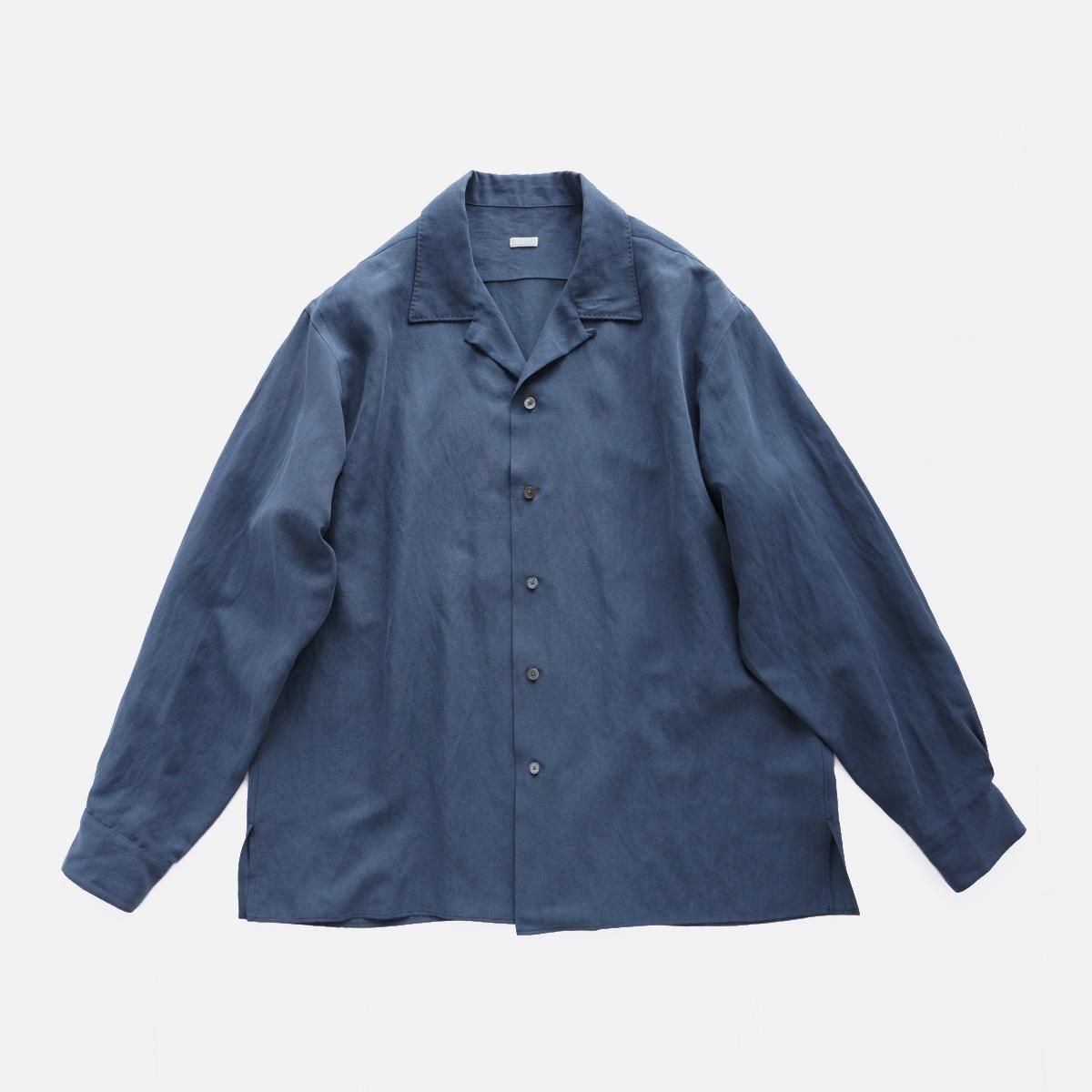A.PRESSE Silk Linen Open Collar L/S Shirt